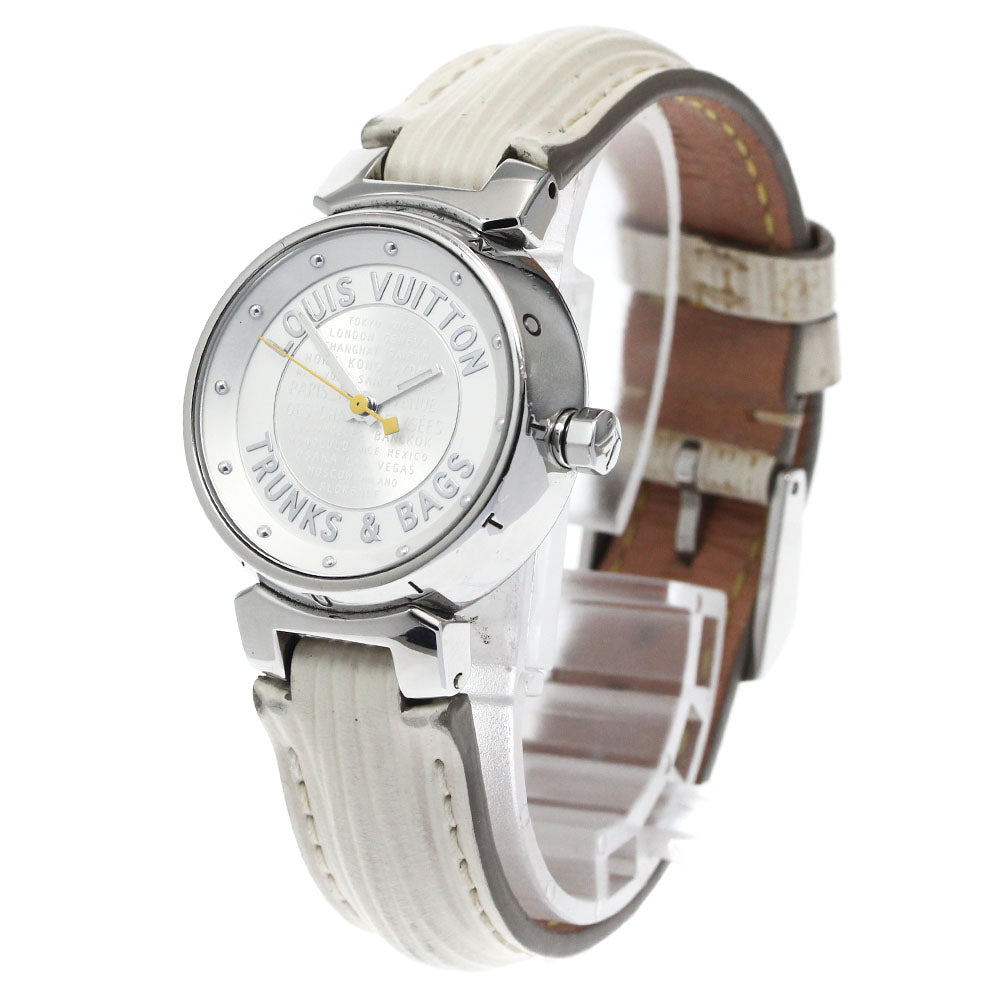 LOUIS VUITTON Tambour Trance & Bucks Q1215 12P diamond Silver Dial Quartz Ladies Watch_880279