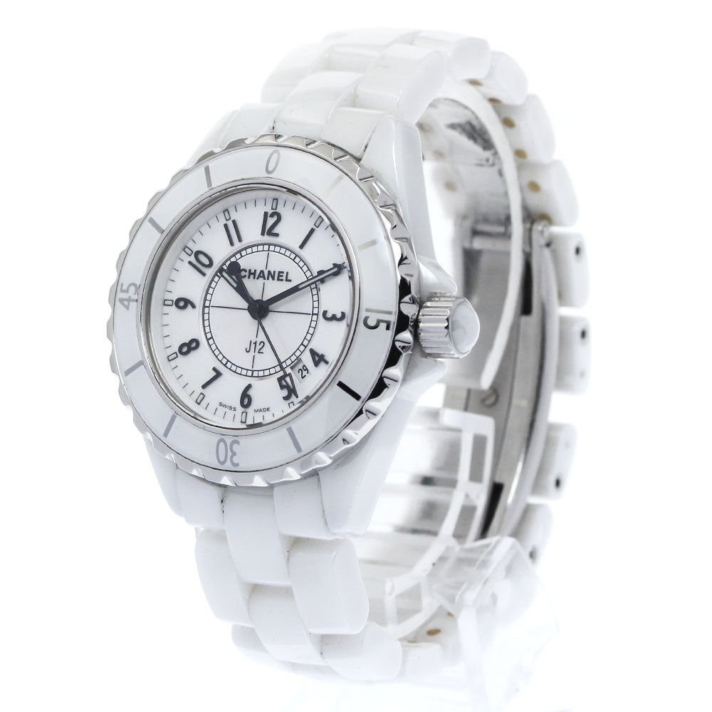 CHANEL J12 33mm H0968 White Ceramic white Dial Quartz Ladies Watch_880282