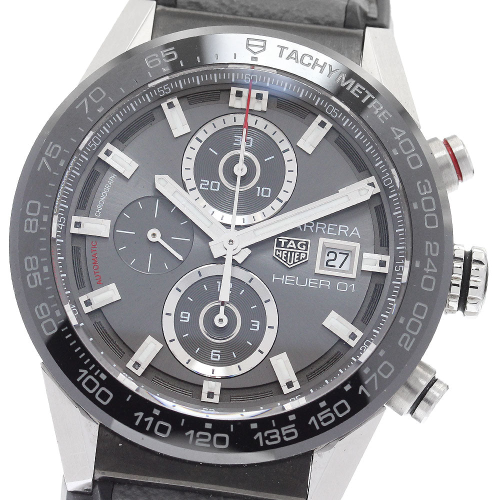 TAG HEUER Carrera Caliber Heuer 01 CAR201W Chronograph gray Dial Automatic Men's Watch_880301