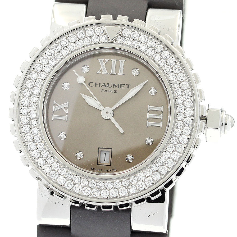 Chaumet Class one 622 Diamond Bezel Brown Dial Quartz Ladies Watch_880333