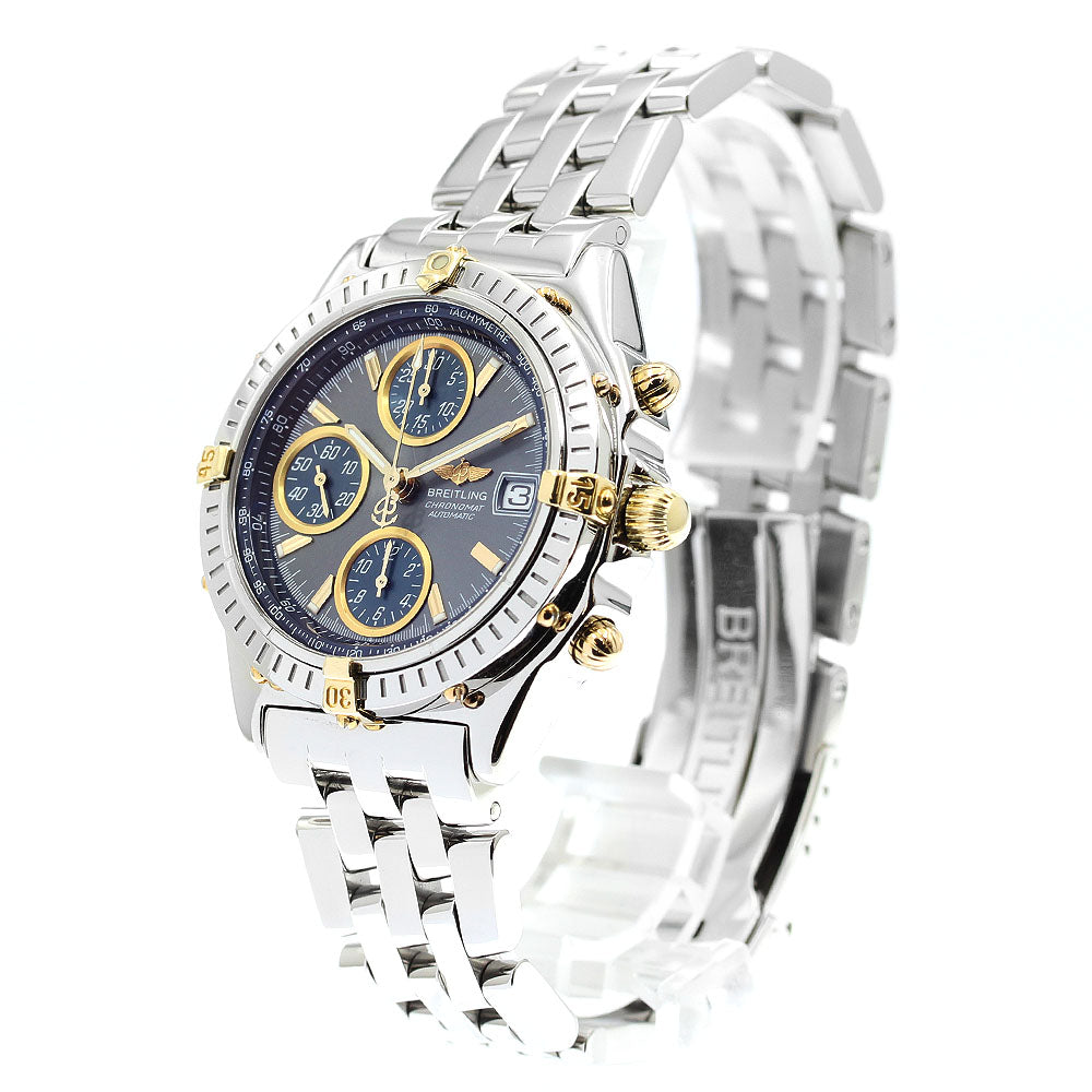 BREITLING Chronomat B13350 Chronograph Gray / navy Dial Automatic Men's_880346