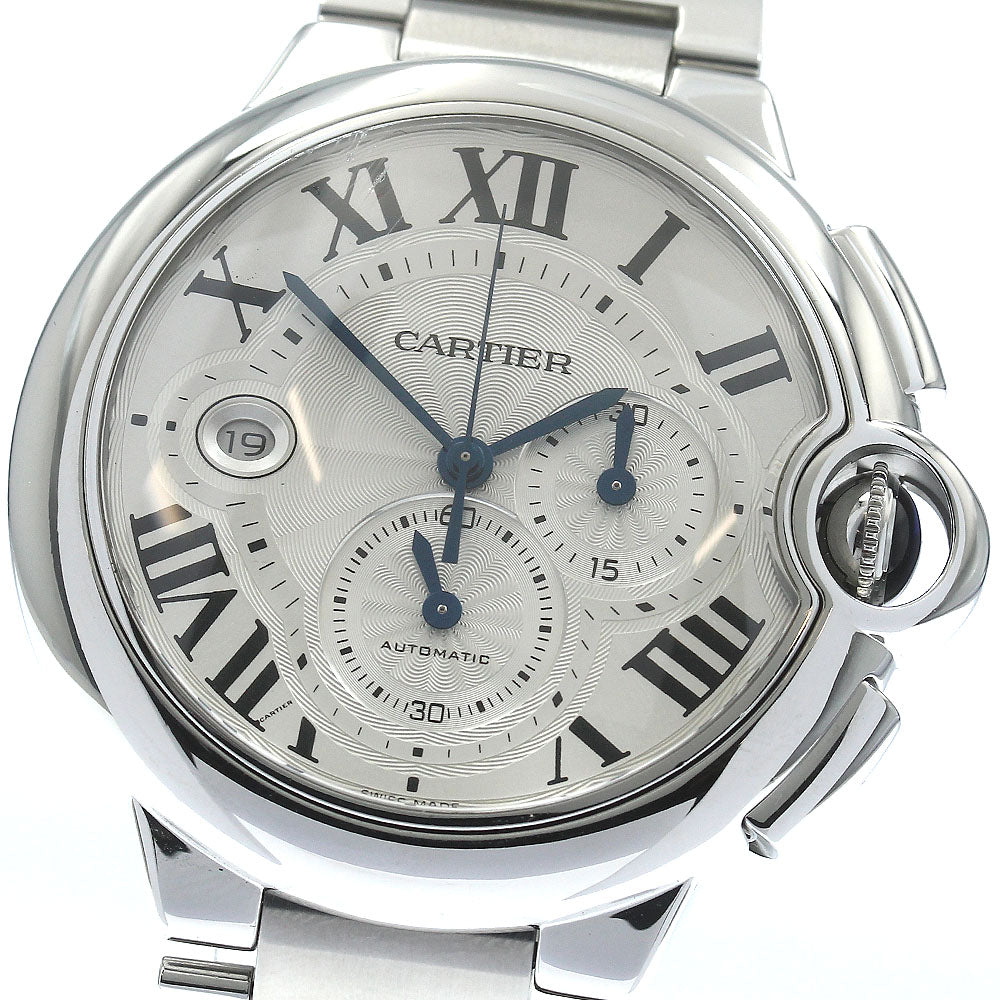 CARTIER Baron Blue XL W6920002 Date Chronograph Automatic Men's Watch_880350