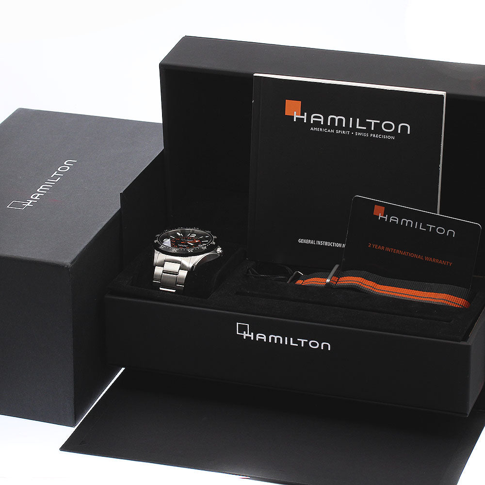 HAMILTON Khaki Aviation Pilot H767550 GMT black Dial Automatic Men's_880356
