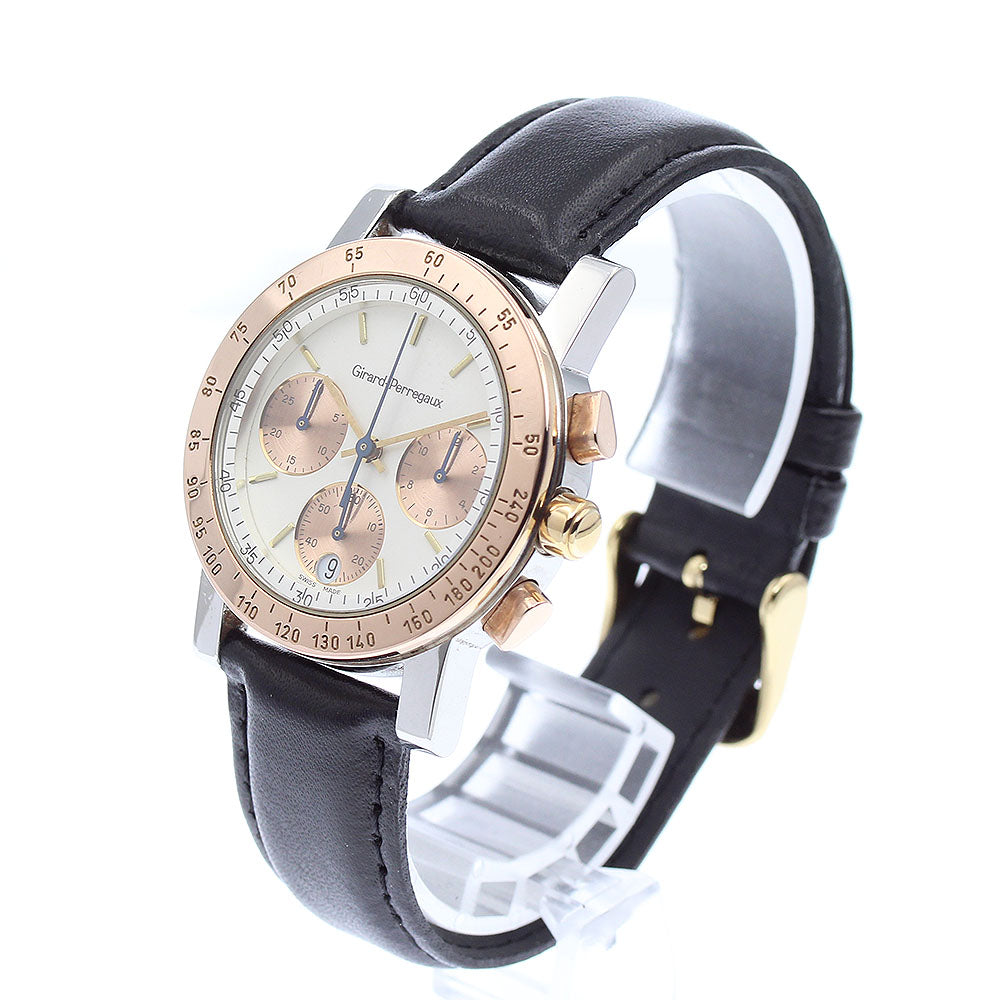 GIRARD PERREGAUX 7001 Ref.7700 Chronograph Silver Dial Quartz Men's Watch_880368