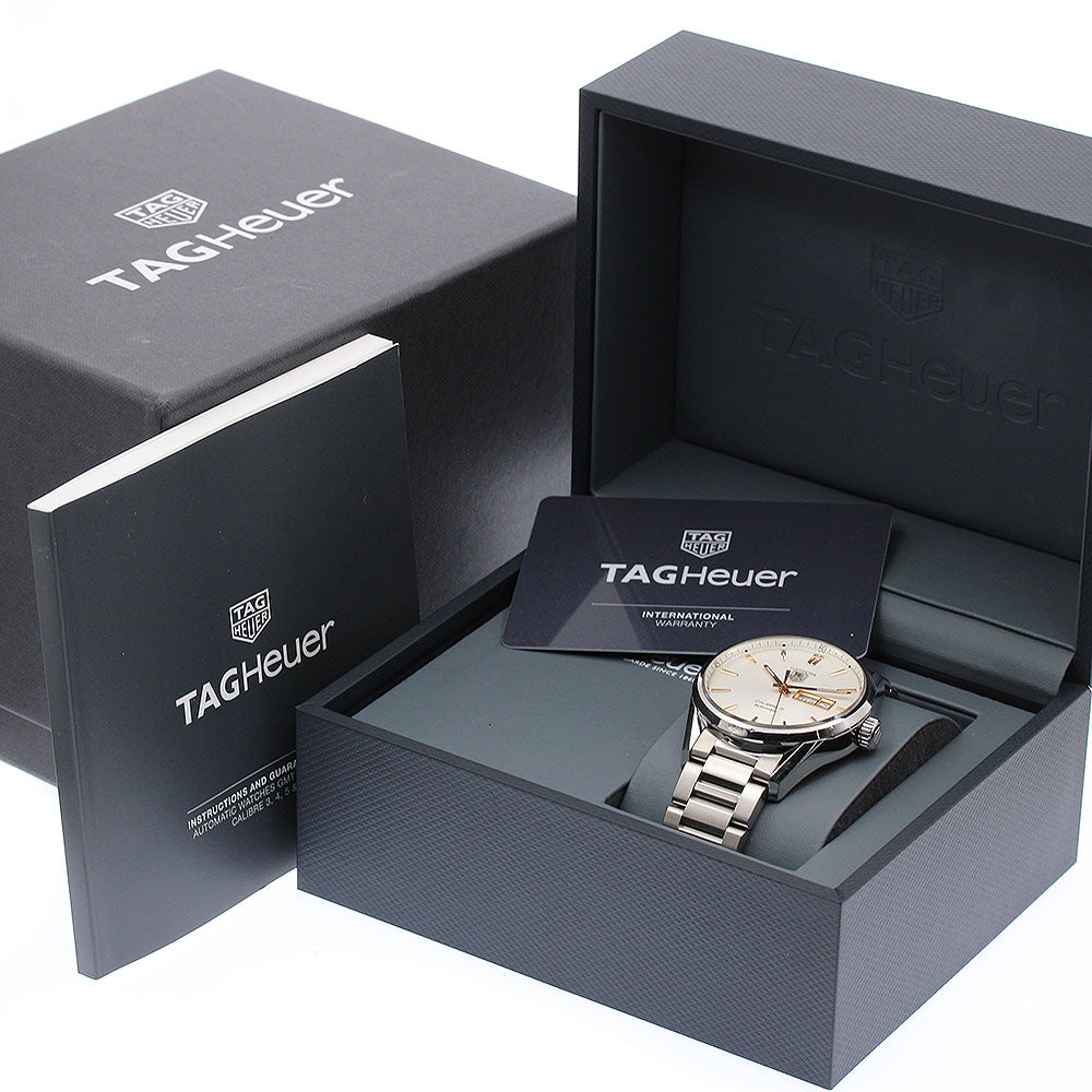 TAG HEUER Carrera Caliber 5 WAR201D Day date Silver Dial Automatic Men's Watch_880377