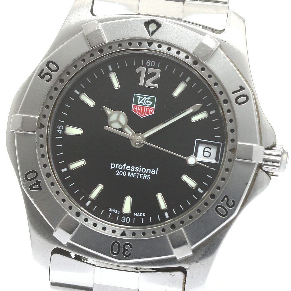 TAG HEUER Professional 200 m WK1110-1 Date Black Dial Quartz Men's Watch_880434