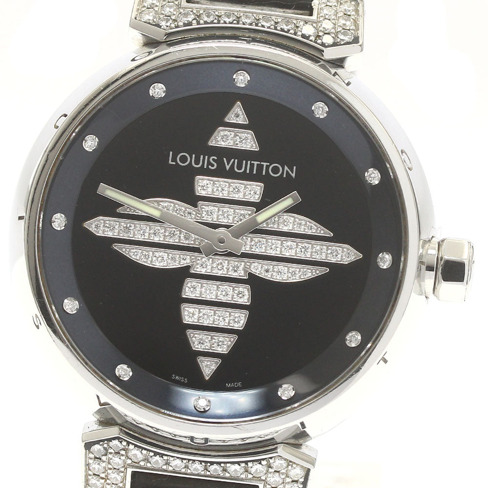 LOUIS VUITTON Tambour Forever Q13MB 12P lug diamond Quartz Ladies Watch_880441