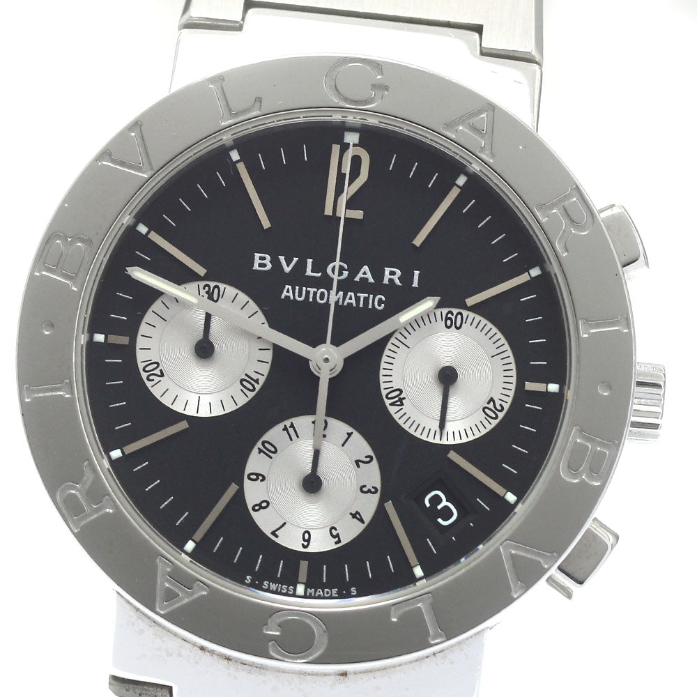 BVLGARI BVLGARIBVLGARI BB38SSCH Chronograph Black Dial Automatic Men's_880447