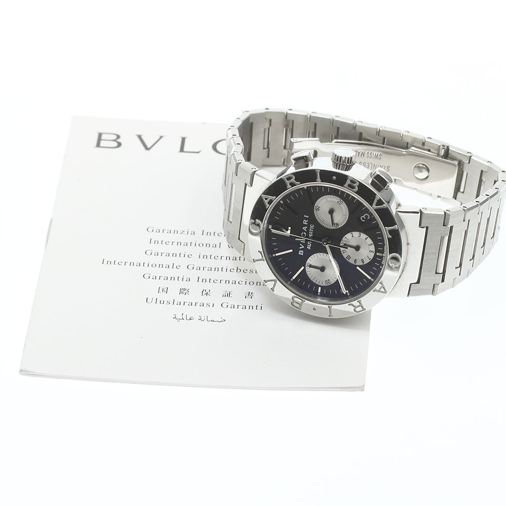 BVLGARI BVLGARIBVLGARI BB38SSCH Chronograph Black Dial Automatic Men's_880447