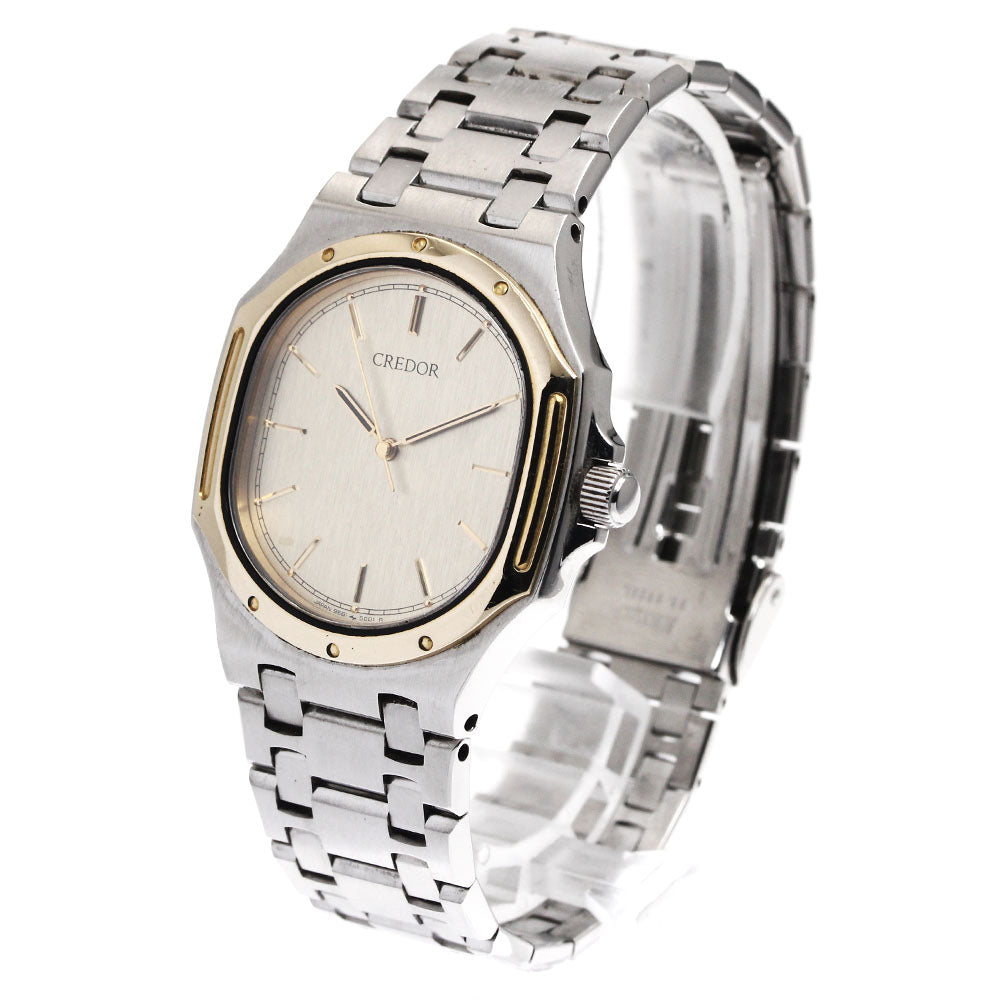 SEIKO CREDOR 9661-5000 K14YGBezel gold Dial Quartz Men's Watch_880449