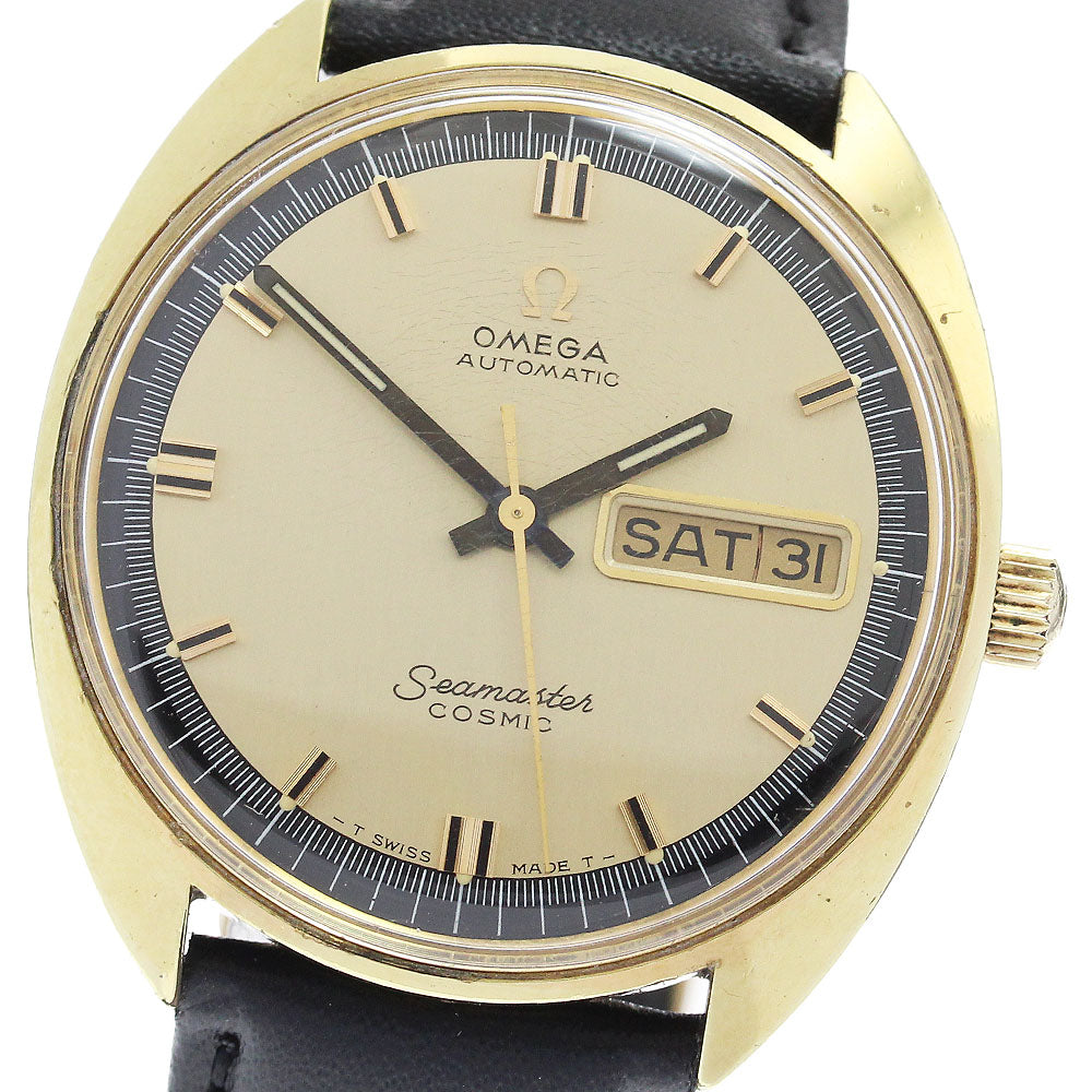 OMEGA Seamaster cosmic Day date gold Dial Automatic Men's Watch_880458