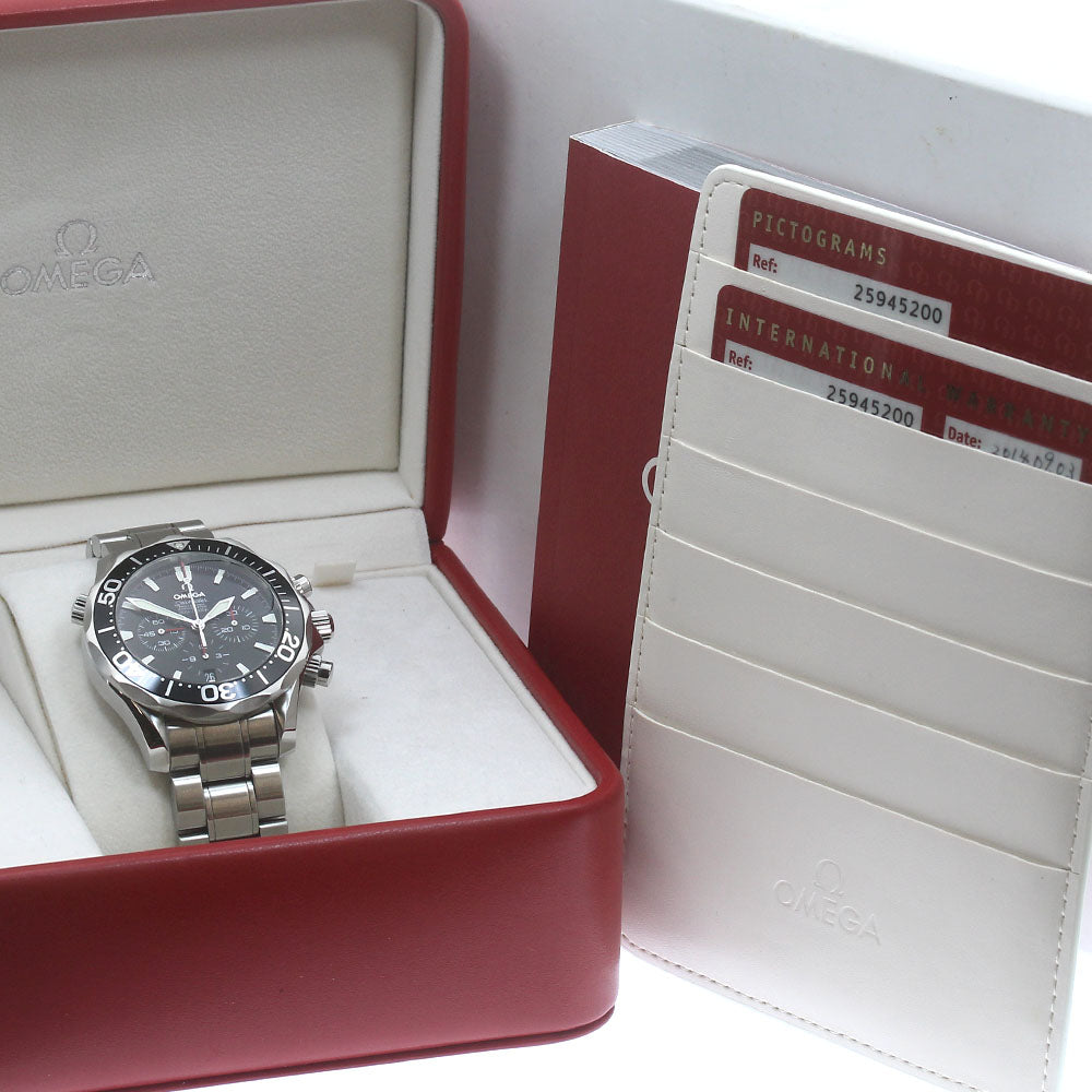 OMEGA Seamaster300 2594.52 Chronograph Date black Dial Automatic Men's_880484