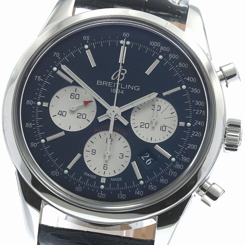 BREITLING Transocean AB0152 Chronograph Date black Dial Automatic Men's_880488