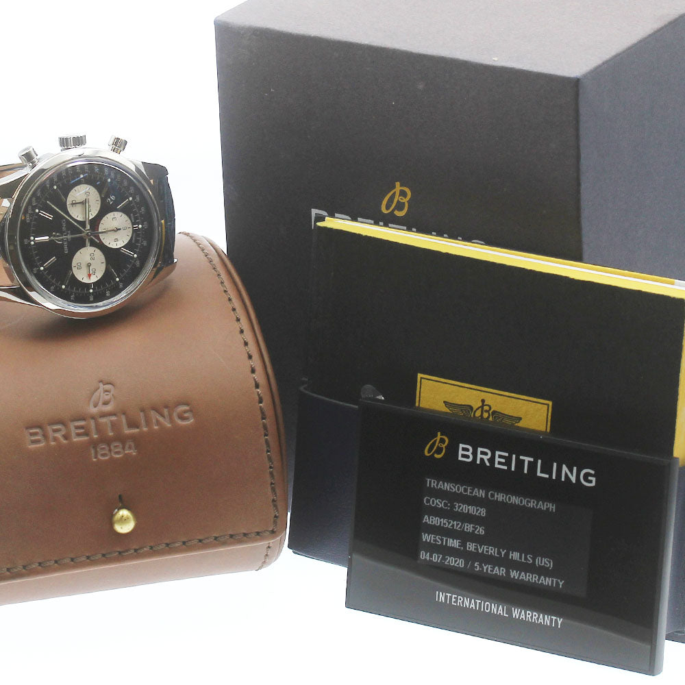 BREITLING Transocean AB0152 Chronograph Date black Dial Automatic Men's_880488