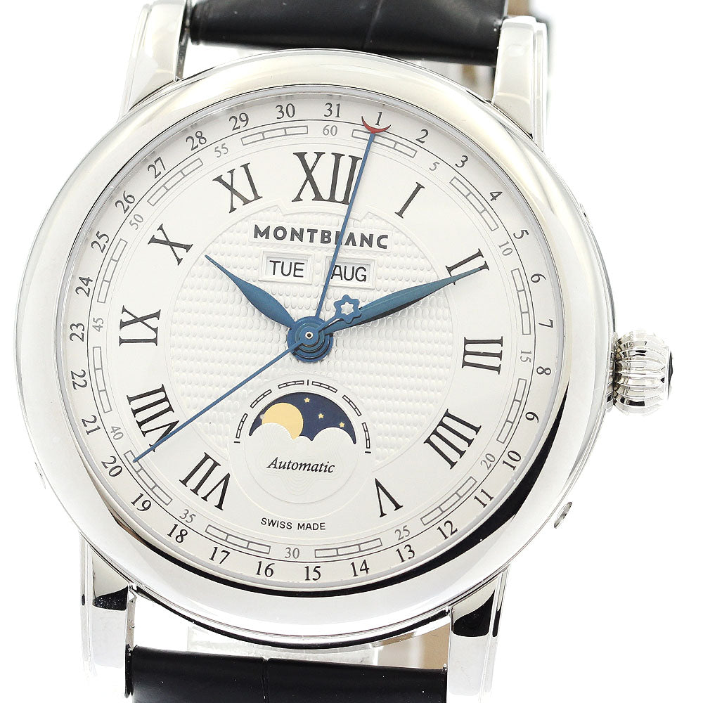 MONTBLANC MB108736 Triple calendar moon phase Silver Dial Automatic Men's Watch_880497