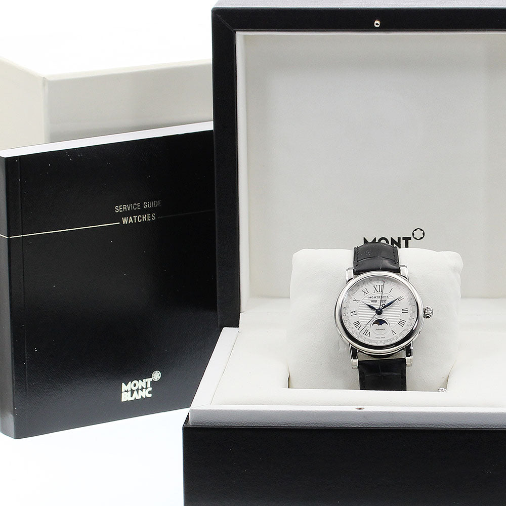 MONTBLANC MB108736 Triple calendar moon phase Silver Dial Automatic Men's Watch_880497