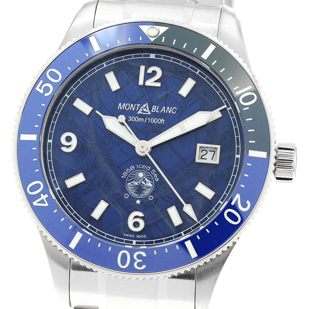 MONTBLANC 1858 Ice Sea Automatic MB129370 Date blue Dial Automatic Men's_880498