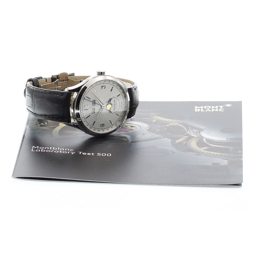 MONTBLANC Heritage Chronometry Quantieme Complete 112538 Silver Dial Automatic Men's Watch_880506