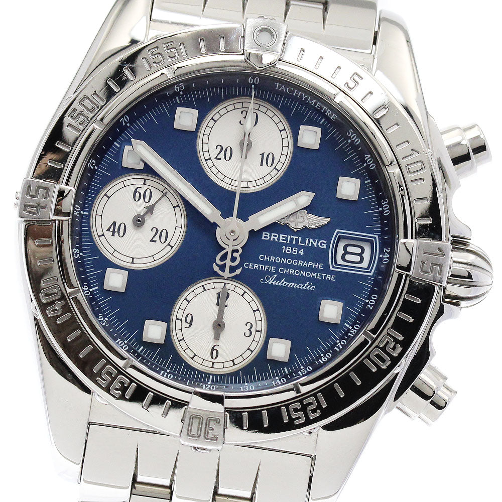 BREITLING Chrono cockpit A13357 Chronograph Navy Dial Automatic Men's _880529