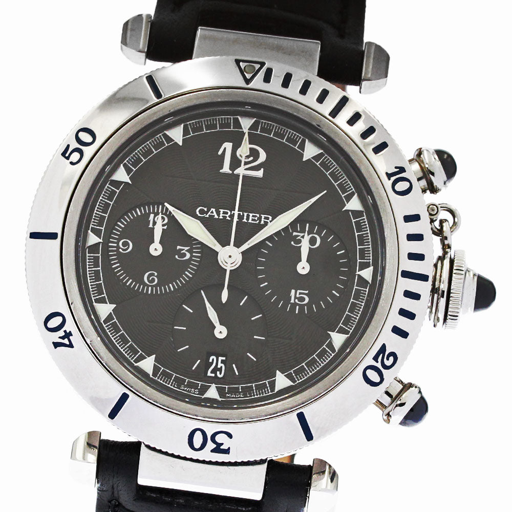 CARTIER Pasha 38 mm W3105155 Chronograph Gray Dial Automatic Men's Watch_880608