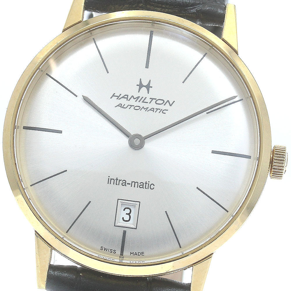 HAMILTON Intramatic H384750 Date Silver Dial Automatic Men's Watch_880676