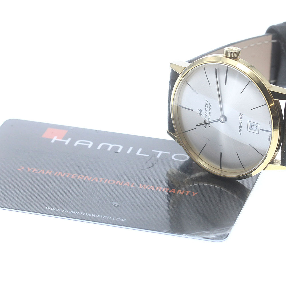 HAMILTON Intramatic H384750 Date Silver Dial Automatic Men's Watch_880676