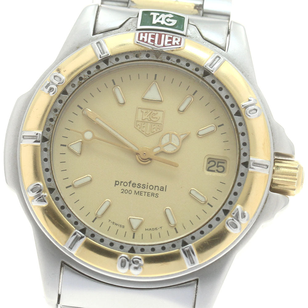 TAG HEUER Professional 200 m WF1221-K0 gold Dial Quartz Boy's Watch_880716