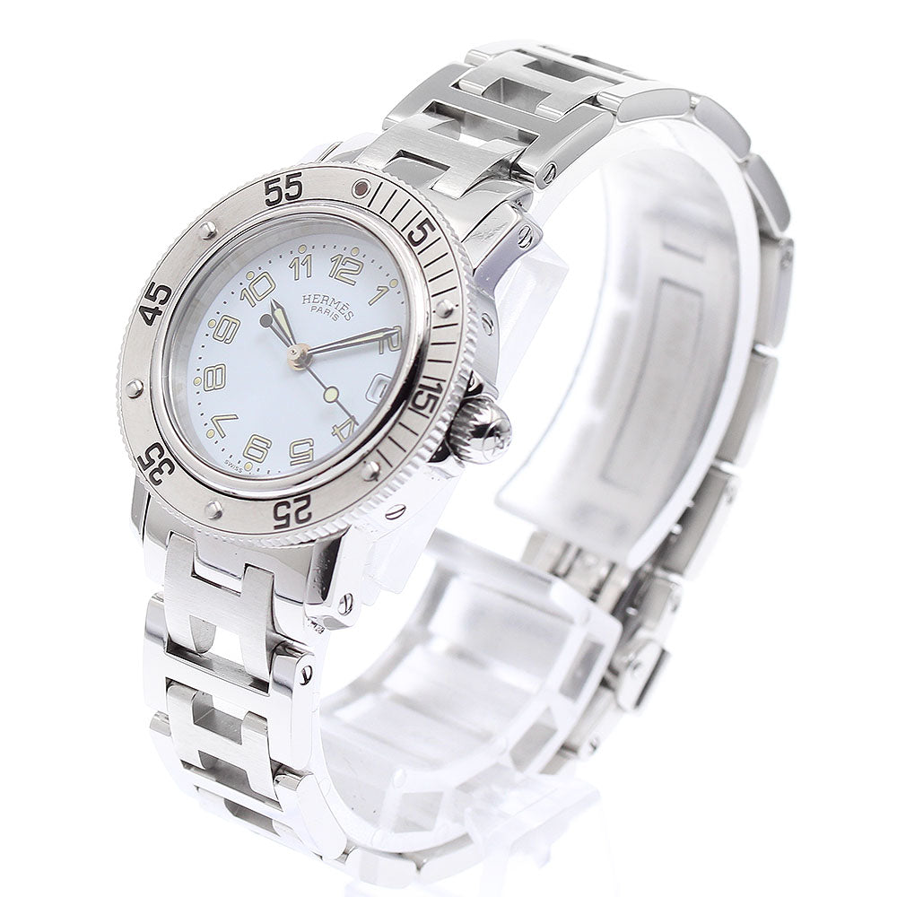 HERMES Clipper diver CL5.210 Date white Dial Quartz Ladies Watch_880739