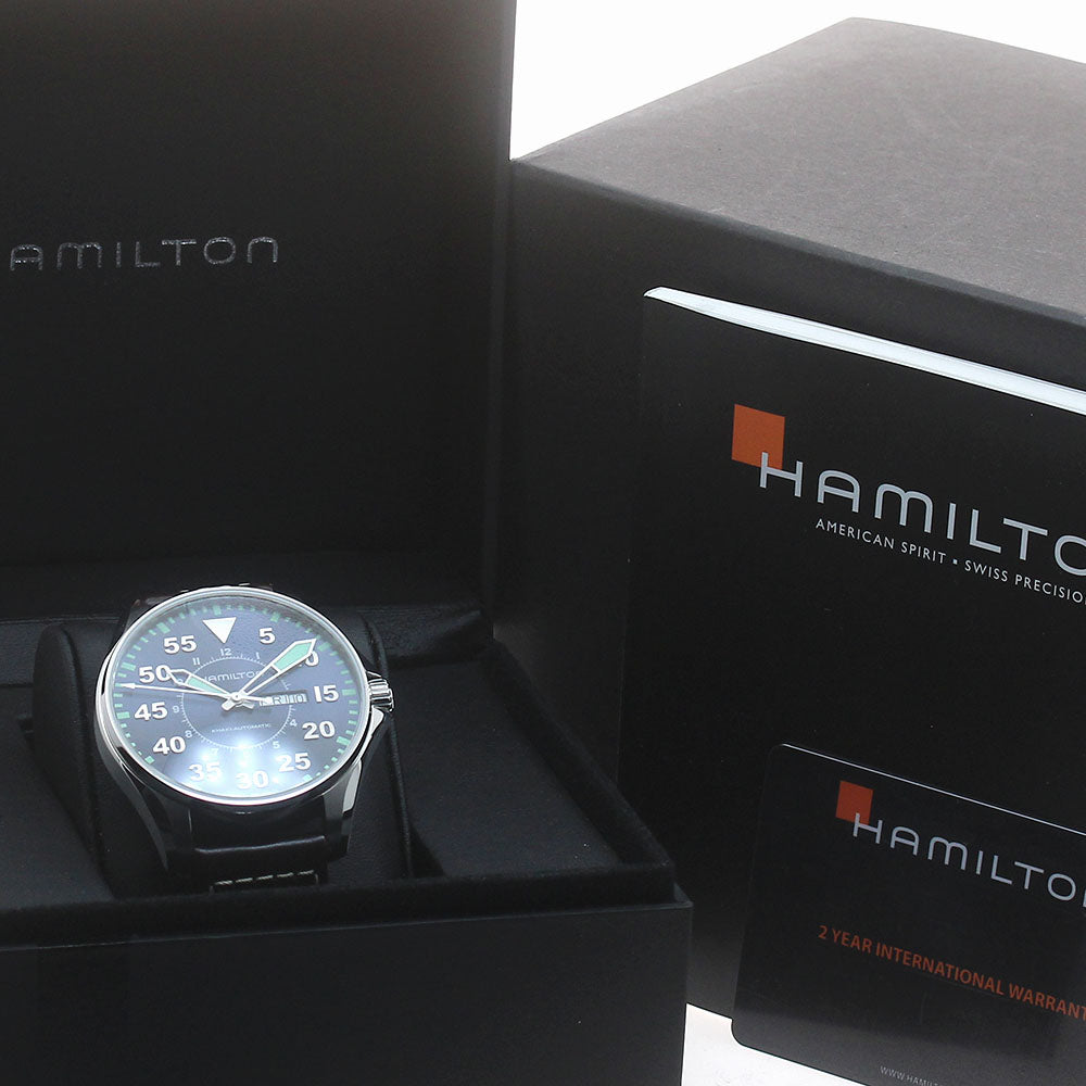 HAMILTON Khaki pilot H647150/H64715545 Day date Navy Dial Automatic Men's_880772