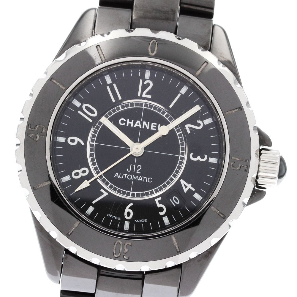 CHANEL J12 H0685 Date Black Ceramic 38MM Black Dial Automatic Men's Watch_880798