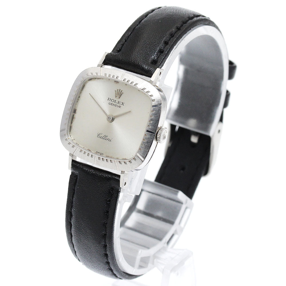 ROLEX Cellini 4082 K18WG cal.1601 Silver Dial Hand Winding Ladies Watch_880907
