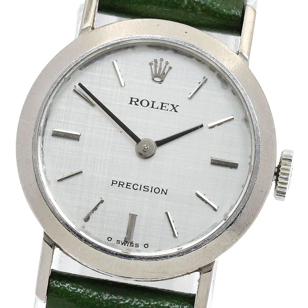 ROLEX Precision K18WG Cal.1400 Silver Dial Hand Winding Ladies Watch_880921