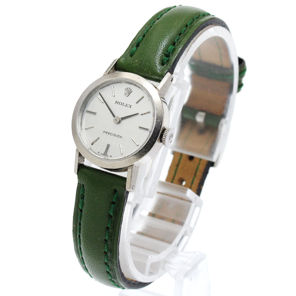 ROLEX Precision K18WG Cal.1400 Silver Dial Hand Winding Ladies Watch_880921