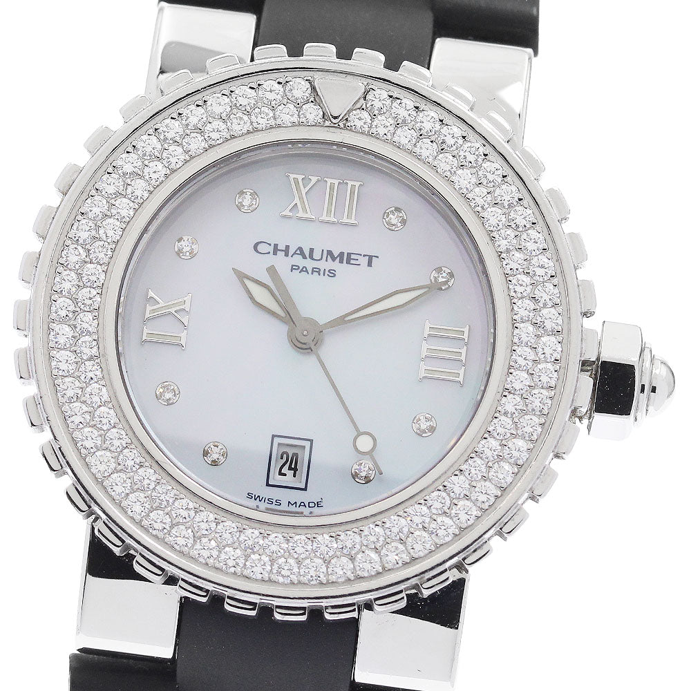 Chaumet Class one W06615-094 Diamond Bezel White shell Dial Quartz Ladies Watch_880931