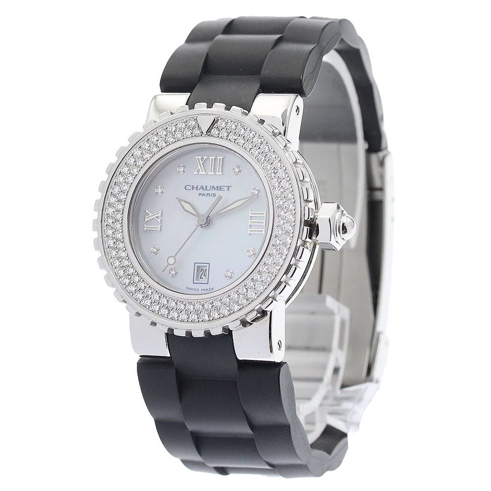 Chaumet Class one W06615-094 Diamond Bezel White shell Dial Quartz Ladies Watch_880931