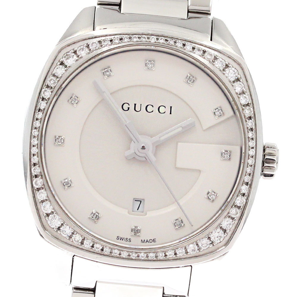GUCCI 142.5/YA142505 12P diamond diamond bezel Silver Dial Quartz Ladies_880961