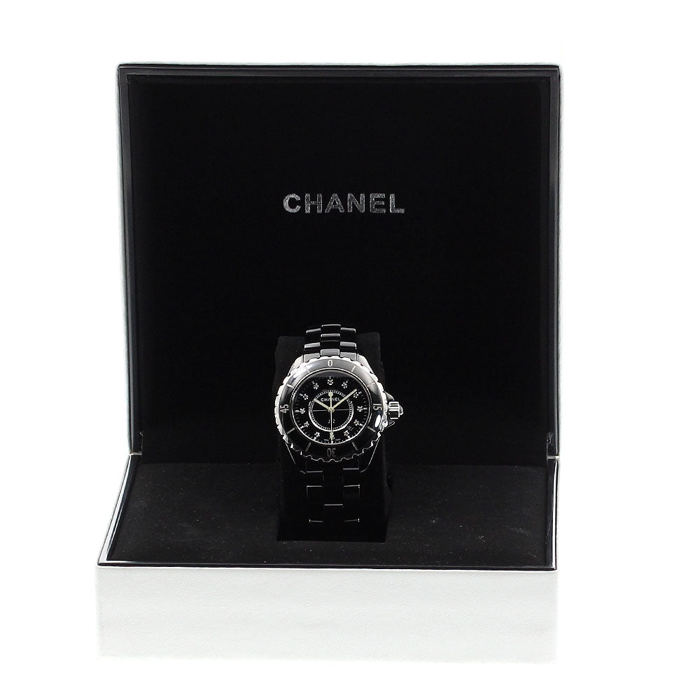 CHANEL J12 H1625 Black ceramic 33mm 12P diamond black Dial Quartz Ladies_880967