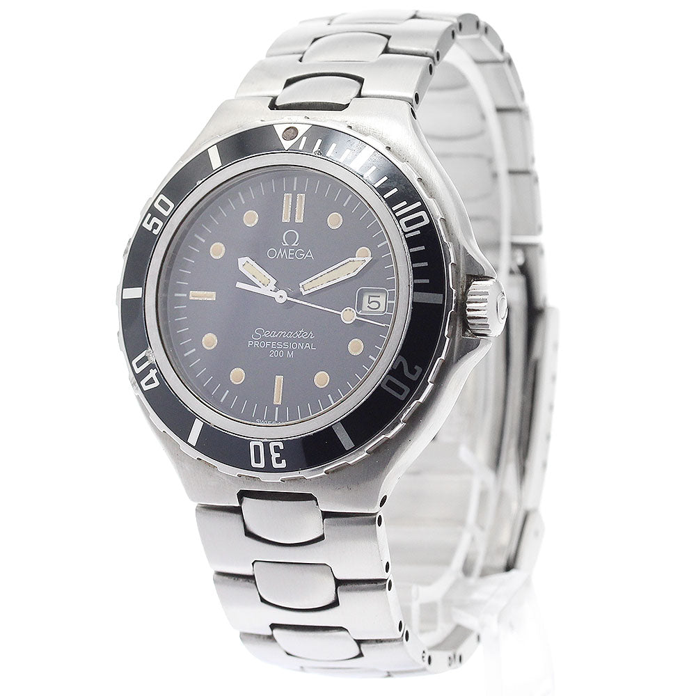 OMEGA Seamaster200m Date black Dial Quartz Men's Watch_880974