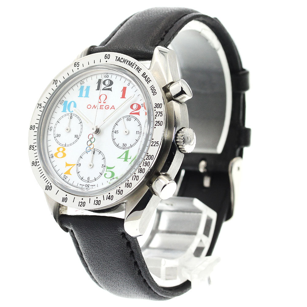 OMEGA Speedmaster Olympic Time Race Collection 3836.70.36 Chronograph White shell Dial Automatic Men's Watch_880975