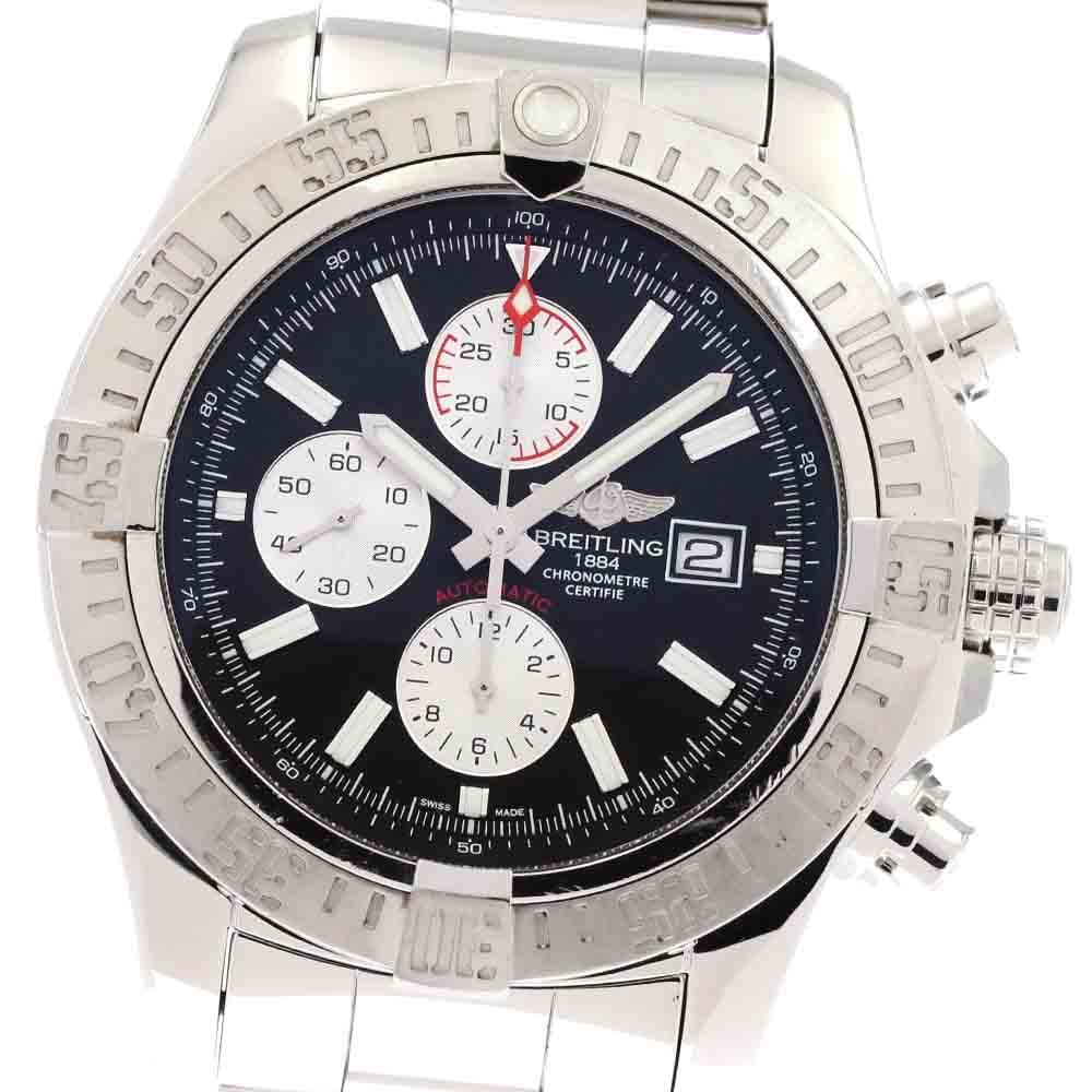 BREITLING Super Avenger II A13371 Chronograph black Dial Automatic Men's_880984