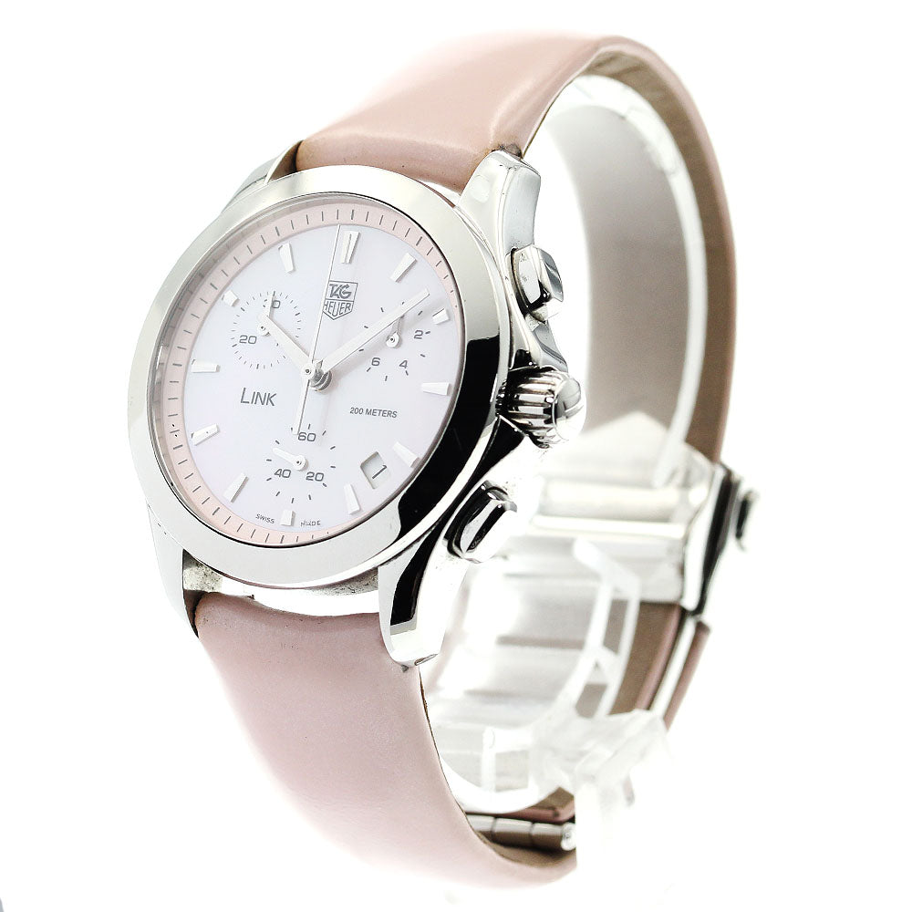 TAG HEUER Link CJF1311 Chronograph Pink shell Dial Quartz Ladies Watch_880990