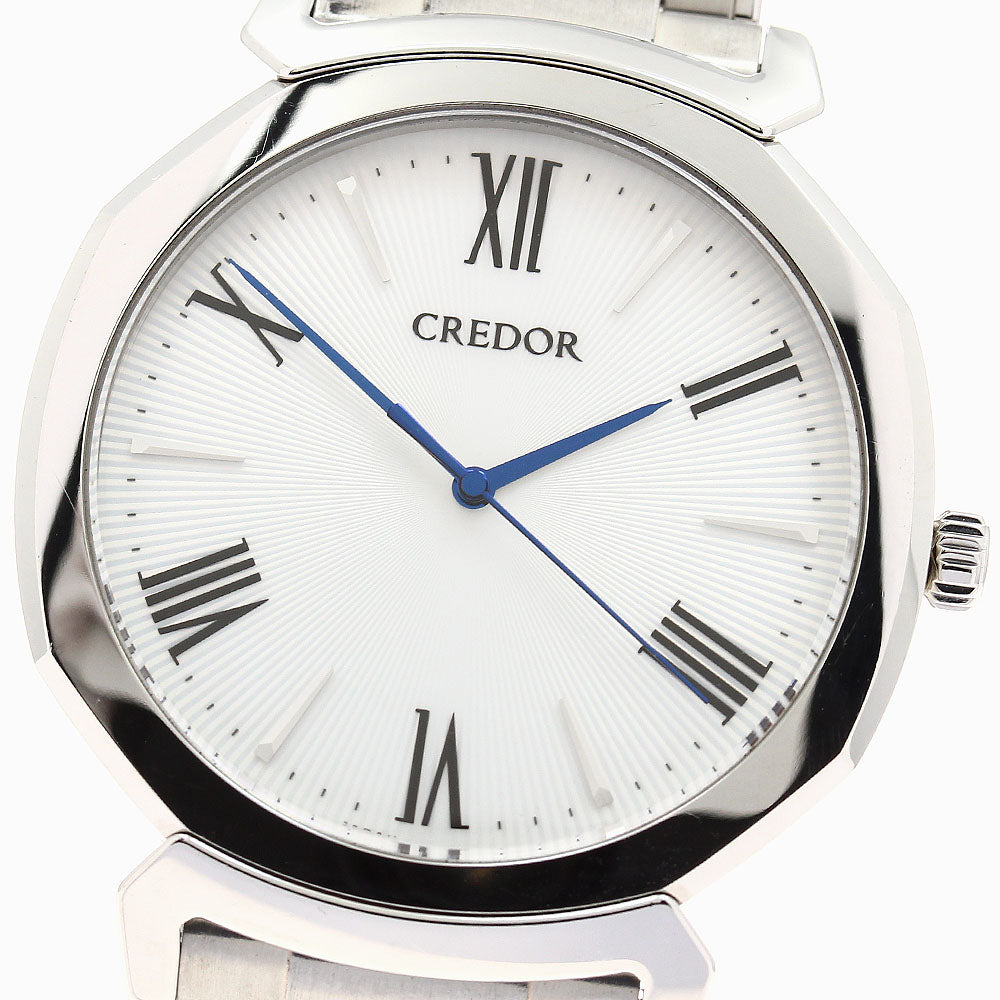 SEIKO CREDOR Linearx GCAR979/8J81-0AS0 white Dial Quartz Men's Watch_881008