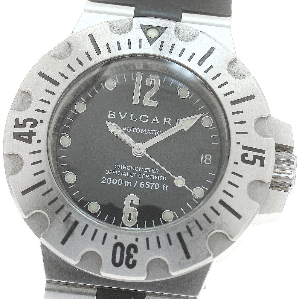 BVLGARI Diagono Scuba SD42S black Dial Automatic Men's Watch_881015