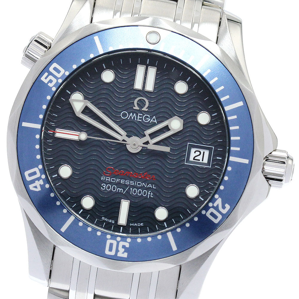 OMEGA Seamaster300 2223.80 Date Navy Dial Quartz Boy's Watch_881030