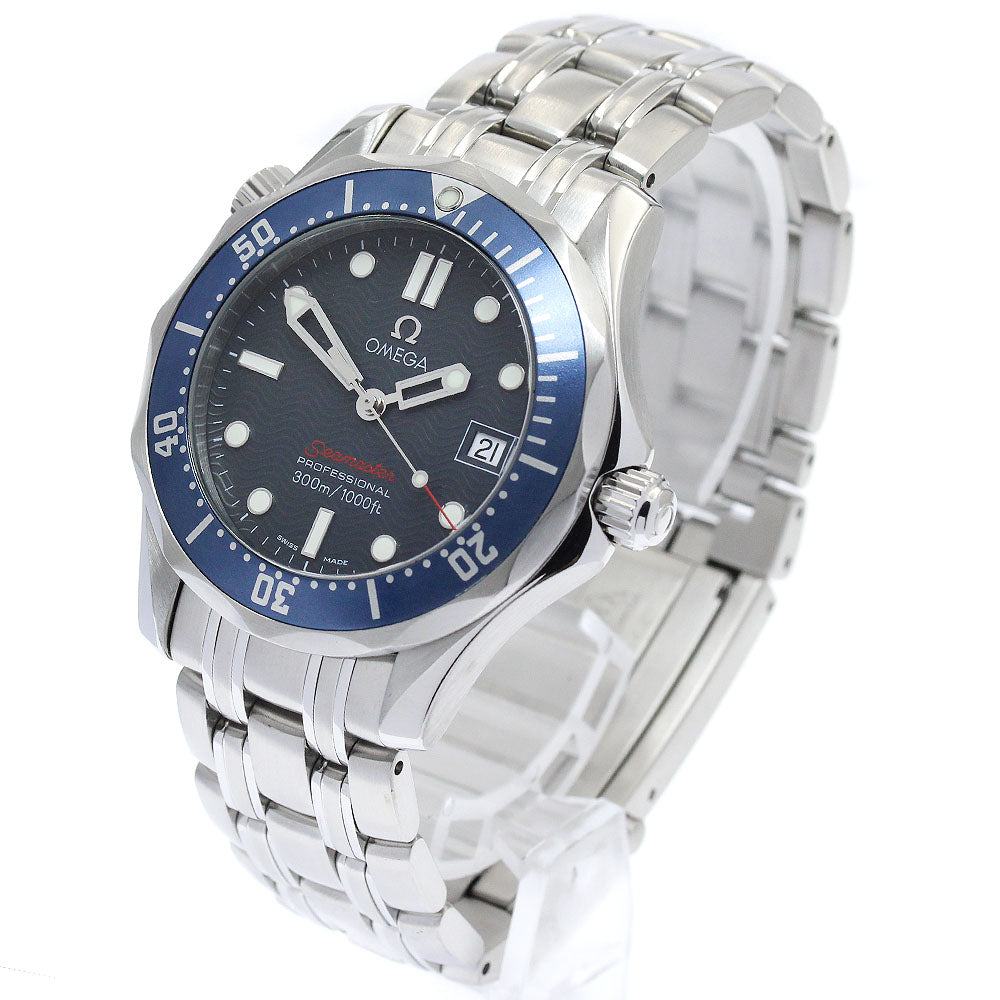 OMEGA Seamaster300 2223.80 Date Navy Dial Quartz Boy's Watch_881030