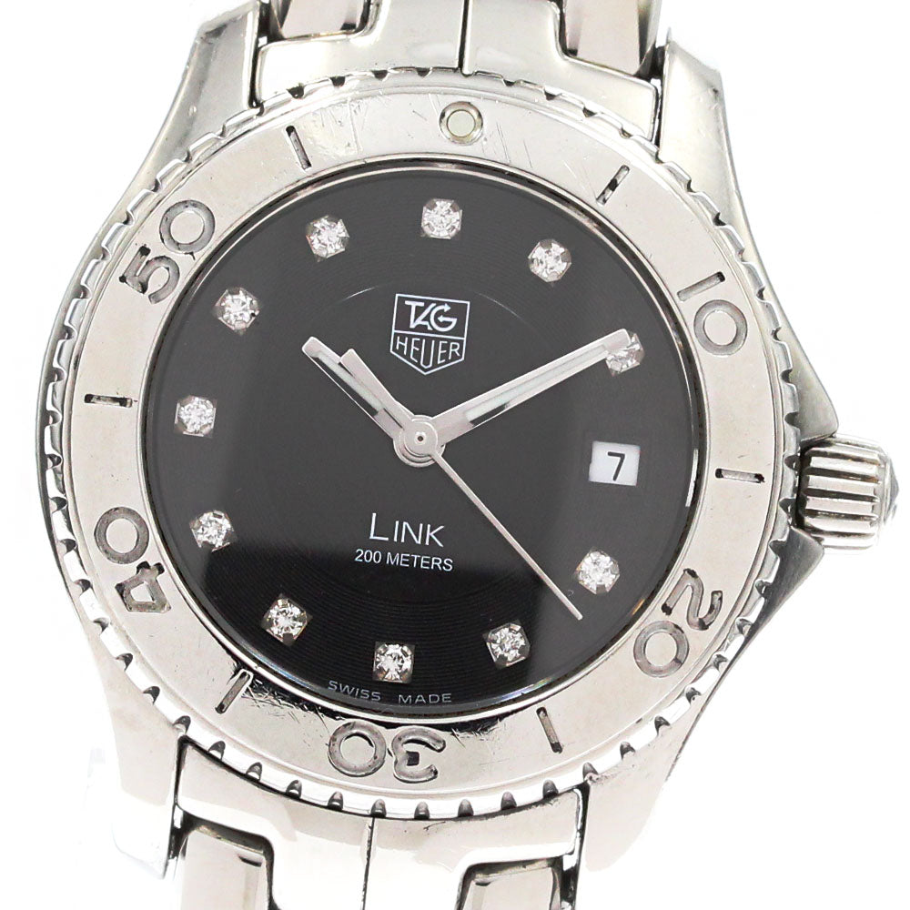 TAG HEUER Link WJ1318-0 11P diamond black Dial Quartz Ladies Watch_881042
