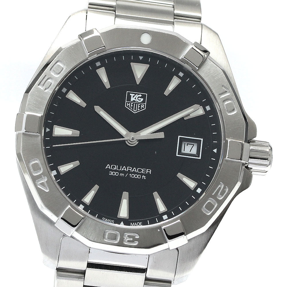 TAG HEUER Aqua racer WAY1110 Date black Dial Quartz Men's Watch_881058