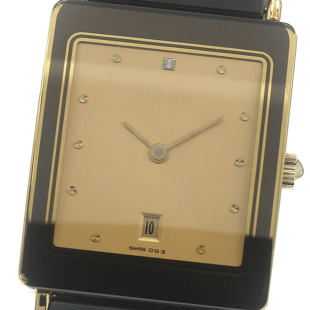 RADO Diastar 160.0281.3N Date Gold Dial Quartz Men's Watch_881172