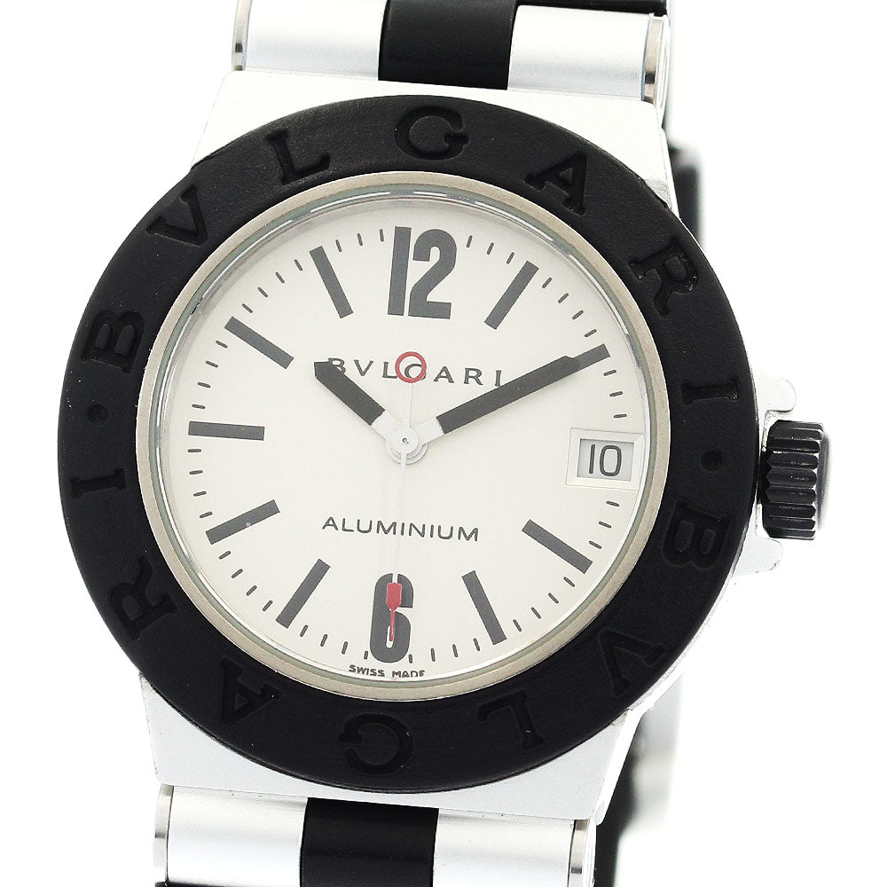 BVLGARI aluminum AL32TA Date Silver Dial Quartz Boy's Watch_881343