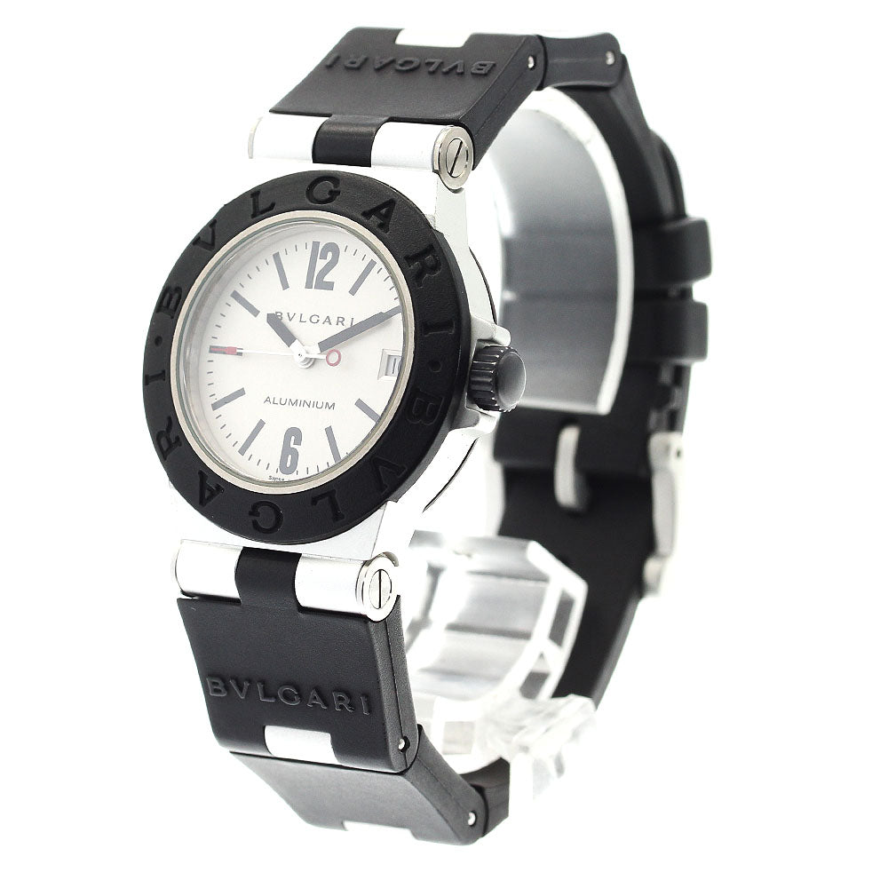 BVLGARI aluminum AL32TA Date Silver Dial Quartz Boy's Watch_881343